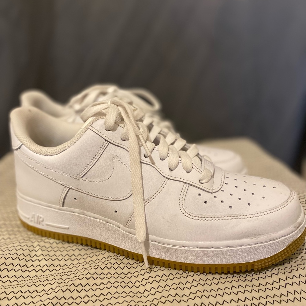 Air Force Ones with gum sole.